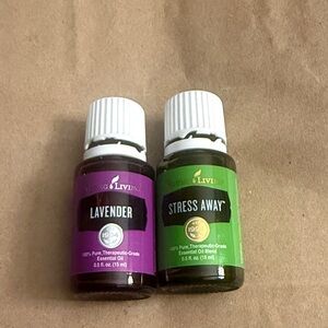 Young Living Lavender (11/12) and Stress Away (3/4)  Essential Oils  15 ml